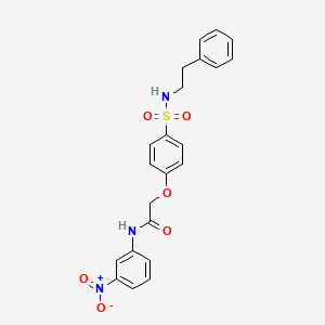 N-(3-nitrophenyl)-2-(4-{[(2-phenylethyl)amino]sulfonyl}phenoxy)acetamide