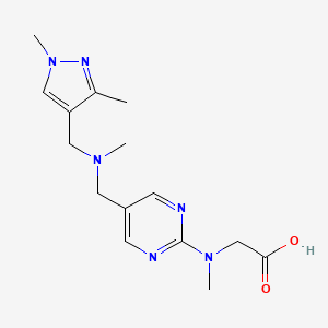 [(5-{[[(1,3-dimethyl-1H-pyrazol-4-yl)methyl](methyl)amino]methyl}pyrimidin-2-yl)(methyl)amino]acetic acid formate