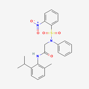 molecular formula C24H25N3O5S B3624979 N~1~-(2-isopropyl-6-methylphenyl)-N~2~-[(2-nitrophenyl)sulfonyl]-N~2~-phenylglycinamide 