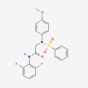 2-[N-(benzenesulfonyl)-4-methoxyanilino]-N-(2,6-difluorophenyl)acetamide