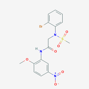 N~2~-(2-bromophenyl)-N~1~-(2-methoxy-5-nitrophenyl)-N~2~-(methylsulfonyl)glycinamide