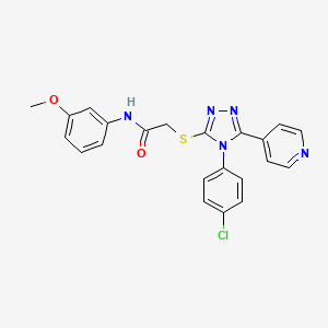 2-{[4-(4-chlorophenyl)-5-(4-pyridinyl)-4H-1,2,4-triazol-3-yl]thio}-N-(3-methoxyphenyl)acetamide