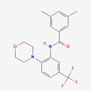 molecular formula C20H21F3N2O2 B3625080 3,5-dimethyl-N-[2-(morpholin-4-yl)-5-(trifluoromethyl)phenyl]benzamide 