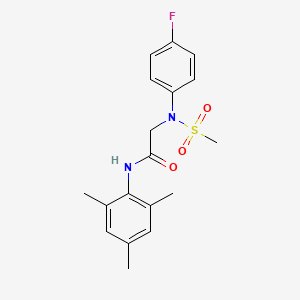 N~2~-(4-fluorophenyl)-N~1~-mesityl-N~2~-(methylsulfonyl)glycinamide