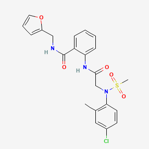 2-{[N-(4-chloro-2-methylphenyl)-N-(methylsulfonyl)glycyl]amino}-N-(2-furylmethyl)benzamide