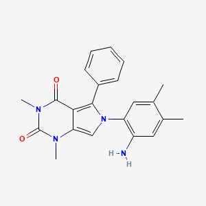 6-(2-AMINO-4,5-DIMETHYLPHENYL)-1,3-DIMETHYL-5-PHENYL-1H,2H,3H,4H,6H-PYRROLO[3,4-D]PYRIMIDINE-2,4-DIONE