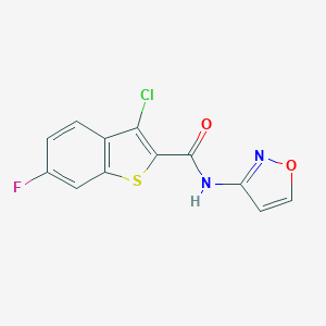 molecular formula C12H6ClFN2O2S B362511 3-chloro-6-fluoro-N-(1,2-oxazol-3-yl)-1-benzothiophene-2-carboxamide 