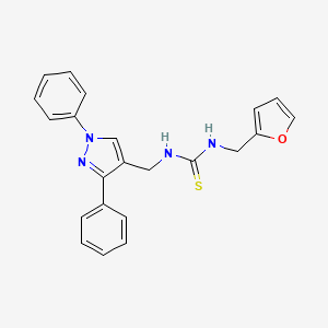 N-[(1,3-diphenyl-1H-pyrazol-4-yl)methyl]-N'-(2-furylmethyl)thiourea