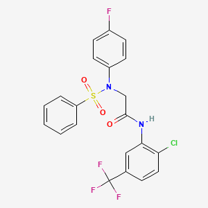 N-[2-chloro-5-(trifluoromethyl)phenyl]-N~2~-(4-fluorophenyl)-N~2~-(phenylsulfonyl)glycinamide