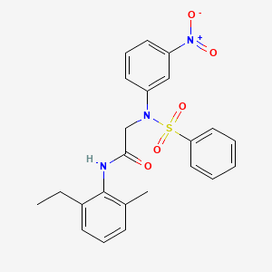 N~1~-(2-ethyl-6-methylphenyl)-N~2~-(3-nitrophenyl)-N~2~-(phenylsulfonyl)glycinamide