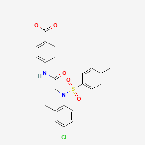 molecular formula C24H23ClN2O5S B3625174 methyl 4-({N-(4-chloro-2-methylphenyl)-N-[(4-methylphenyl)sulfonyl]glycyl}amino)benzoate 