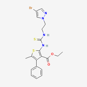 ethyl 2-[({[2-(4-bromo-1H-pyrazol-1-yl)ethyl]amino}carbonothioyl)amino]-5-methyl-4-phenyl-3-thiophenecarboxylate