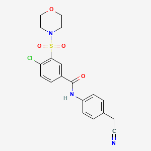 4-chloro-N-[4-(cyanomethyl)phenyl]-3-(4-morpholinylsulfonyl)benzamide