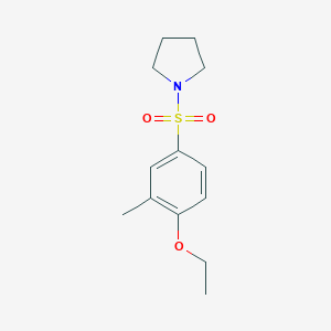 molecular formula C13H19NO3S B362518 1-(4-Ethoxy-3-methylphenyl)sulfonylpyrrolidine CAS No. 838891-29-5