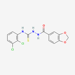 2-(1,3-benzodioxol-5-ylcarbonyl)-N-(2,3-dichlorophenyl)hydrazinecarbothioamide