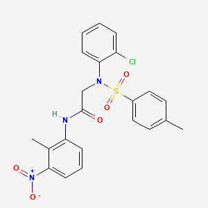 molecular formula C22H20ClN3O5S B3625199 N~2~-(2-chlorophenyl)-N~1~-(2-methyl-3-nitrophenyl)-N~2~-[(4-methylphenyl)sulfonyl]glycinamide 