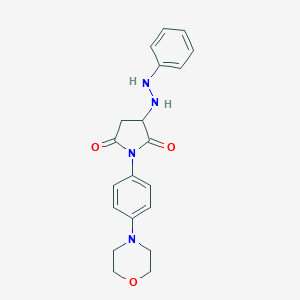 molecular formula C20H22N4O3 B362521 1-(4-Morpholinophenyl)-3-(2-phenylhydrazinyl)pyrrolidine-2,5-dione CAS No. 956202-33-8