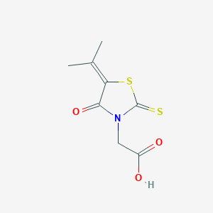 molecular formula C8H9NO3S2 B362522 2-[5-(Methylethylidene)-4-oxo-2-thioxo-1,3-thiazolidin-3-yl]acetic acid CAS No. 129532-47-4