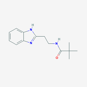molecular formula C14H19N3O B362535 N-[2-(1H-1,3-benzodiazol-2-yl)ethyl]-2,2-dimethylpropanamide CAS No. 850923-38-5