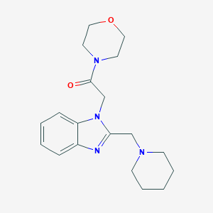 molecular formula C19H26N4O2 B362540 1-Morpholin-4-yl-2-[2-(piperidylmethyl)benzimidazolyl]ethan-1-one CAS No. 943103-98-8