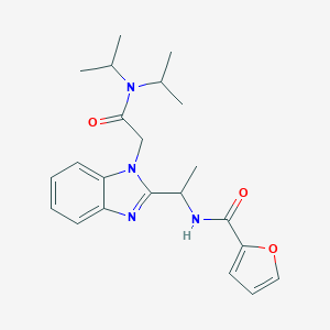 molecular formula C22H28N4O3 B362544 2-{2-[(2-furylcarbonylamino)ethyl]benzimidazolyl}-N,N-bis(methylethyl)acetamid e CAS No. 942864-28-0