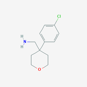 [4-(4-Chlorophenyl)oxan-4-YL]methanamine