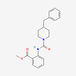 molecular formula C21H24N2O3 B3625507 Methyl 2-[(4-benzylpiperidine-1-carbonyl)amino]benzoate 