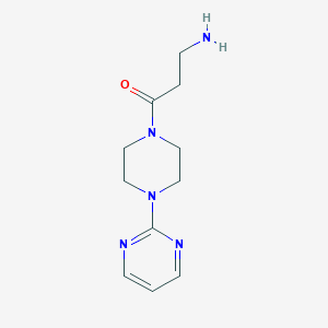 molecular formula C11H17N5O B362552 3-氨基-1-[4-(嘧啶-2-基)哌嗪-1-基]丙酮 CAS No. 938517-21-6