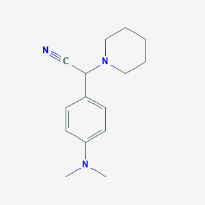 [4-(Dimethylamino)phenyl](1-piperidinyl)acetonitrile