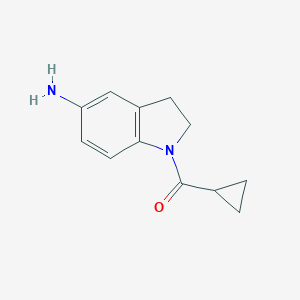 molecular formula C12H14N2O B362562 (5-Amino-2,3-dihydro-indol-1-yl)-cyclopropyl-methanone CAS No. 927996-72-3
