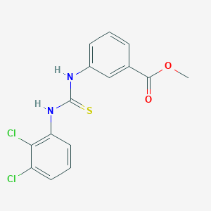 molecular formula C15H12Cl2N2O2S B3625637 methyl 3-({[(2,3-dichlorophenyl)amino]carbonothioyl}amino)benzoate 