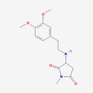 molecular formula C15H20N2O4 B362564 3-((3,4-Dimethoxyphenethyl)amino)-1-methylpyrrolidine-2,5-dione CAS No. 1008695-66-6