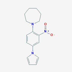 molecular formula C16H19N3O2 B362572 1-(2-Nitro-4-pyrrol-1-ylphenyl)azepane CAS No. 701920-52-7
