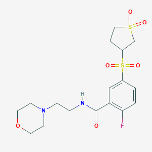 5-[(1,1-dioxidotetrahydro-3-thienyl)sulfonyl]-2-fluoro-N-[2-(4-morpholinyl)ethyl]benzamide