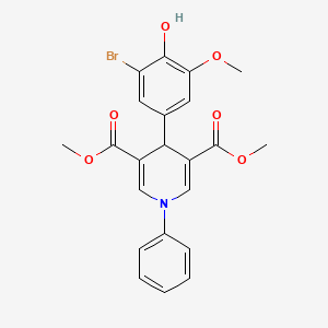 dimethyl 4-(3-bromo-4-hydroxy-5-methoxyphenyl)-1-phenyl-1,4-dihydro-3,5-pyridinedicarboxylate