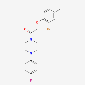 2-(2-bromo-4-methylphenoxy)-1-[4-(4-fluorophenyl)piperazin-1-yl]ethanone