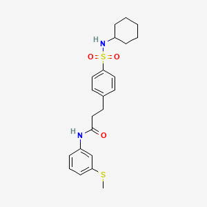 3-{4-[(cyclohexylamino)sulfonyl]phenyl}-N-[3-(methylthio)phenyl]propanamide