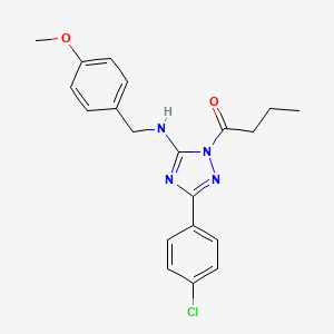 1-[3-(4-Chlorophenyl)-5-{[(4-methoxyphenyl)methyl]amino}-1H-1,2,4-triazol-1-YL]butan-1-one