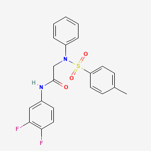 N~1~-(3,4-difluorophenyl)-N~2~-[(4-methylphenyl)sulfonyl]-N~2~-phenylglycinamide