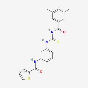 N-[3-({[(3,5-dimethylbenzoyl)amino]carbonothioyl}amino)phenyl]-2-thiophenecarboxamide