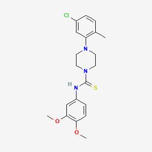 4-(5-chloro-2-methylphenyl)-N-(3,4-dimethoxyphenyl)-1-piperazinecarbothioamide