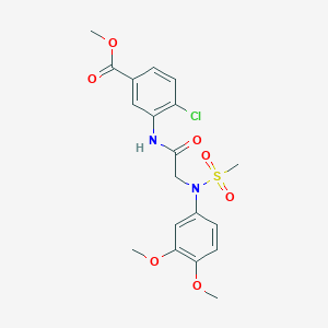 methyl 4-chloro-3-{[N-(3,4-dimethoxyphenyl)-N-(methylsulfonyl)glycyl]amino}benzoate