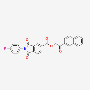 2-(2-naphthyl)-2-oxoethyl 2-(4-fluorophenyl)-1,3-dioxo-5-isoindolinecarboxylate