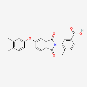 3-[5-(3,4-dimethylphenoxy)-1,3-dioxo-1,3-dihydro-2H-isoindol-2-yl]-4-methylbenzoic acid