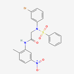 N~2~-(3-bromophenyl)-N~1~-(2-methyl-5-nitrophenyl)-N~2~-(phenylsulfonyl)glycinamide