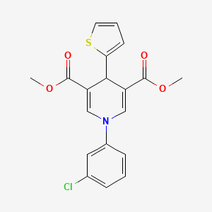 dimethyl 1-(3-chlorophenyl)-4-(2-thienyl)-1,4-dihydro-3,5-pyridinedicarboxylate