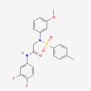 N~1~-(3,4-difluorophenyl)-N~2~-(3-methoxyphenyl)-N~2~-[(4-methylphenyl)sulfonyl]glycinamide