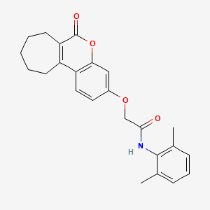 N-(2,6-DIMETHYLPHENYL)-2-({6-OXO-6H,7H,8H,9H,10H,11H-CYCLOHEPTA[C]CHROMEN-3-YL}OXY)ACETAMIDE