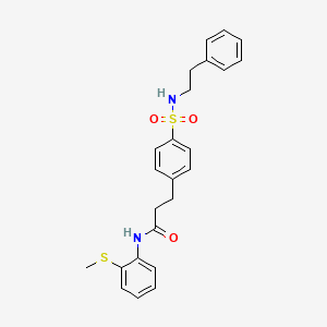 N-[2-(methylthio)phenyl]-3-(4-{[(2-phenylethyl)amino]sulfonyl}phenyl)propanamide