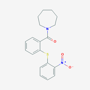 Azepan-1-yl-[2-(2-nitrophenyl)sulfanylphenyl]methanone